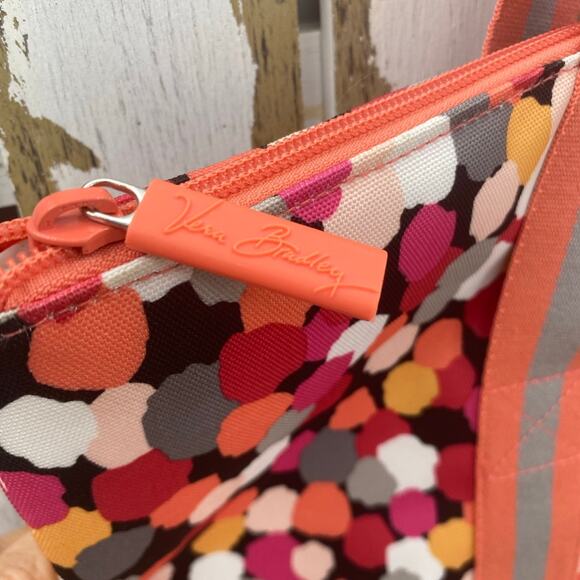 Vera Bradley Pixie Confetti Cooler Tote Insulated Double Shoulder Strap Bag - Picture 5 of 9